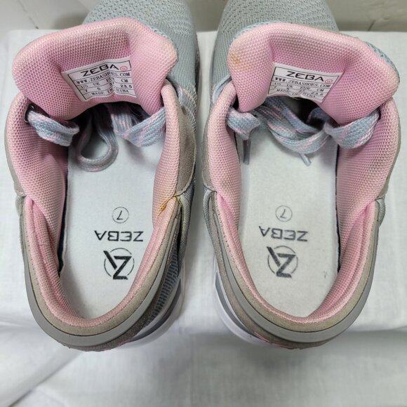 Zeba Hands Free Slip On Sneakers Shoes Women 7 Rose Gray Pink Slip Resist - Picture 8 of 10